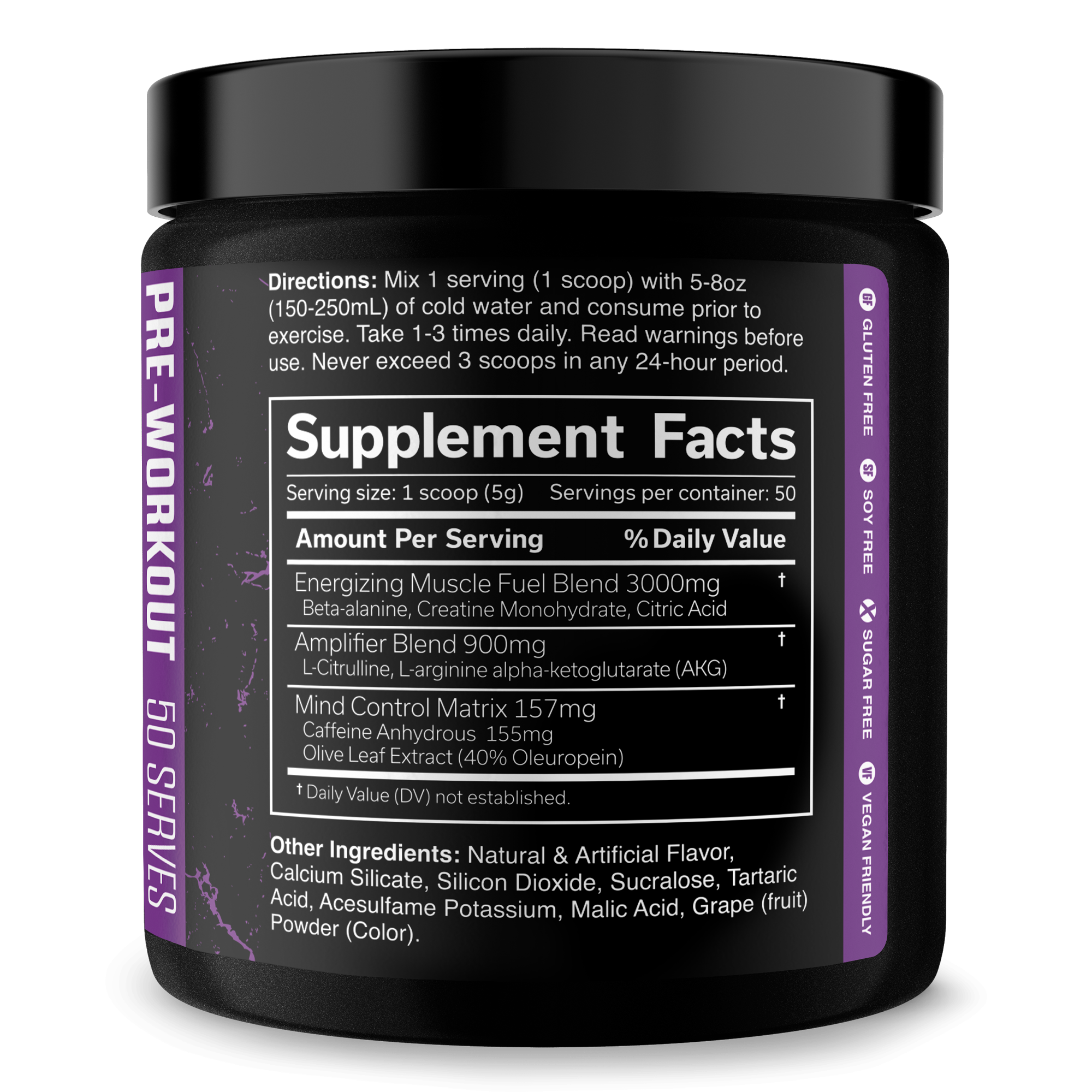 The Curse Pre-Workout Energy Focus Strength Training Supplement Powder