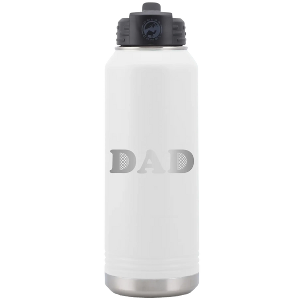 Golf Dad 32 oz Water Bottle | White