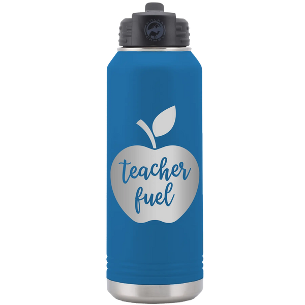 Teacher Fuel 32 oz Water Bottle | Royal Blue