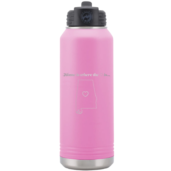 Alabama Heart 32 oz Water Bottle | Light Purple