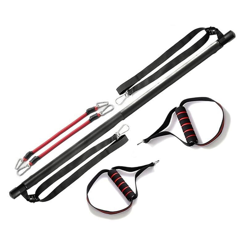 Pilates Bar Kit Resistance Bands Portable Home Gym Workout Set