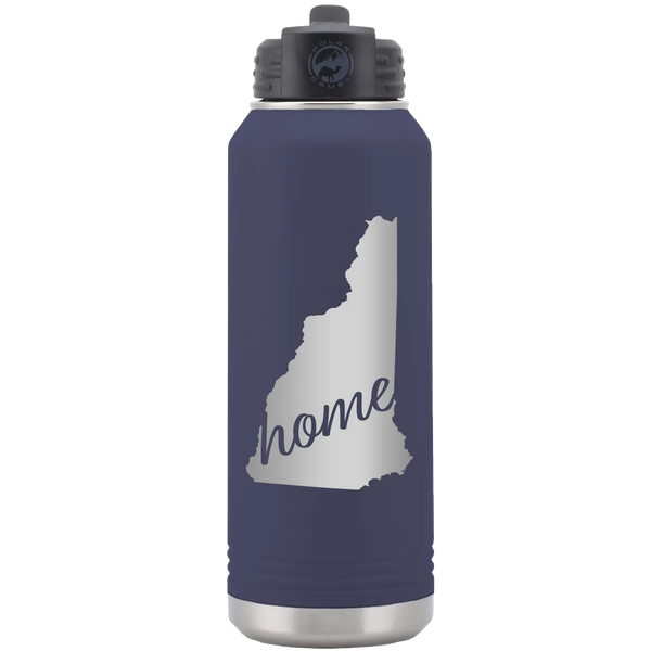New Hampshire Home 32 oz Water Bottle | Navy