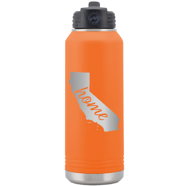 California Home 32 oz Water Bottle | Orange