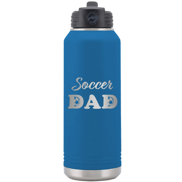 Soccer Dad2 32 oz Water Bottle | Royal Blue