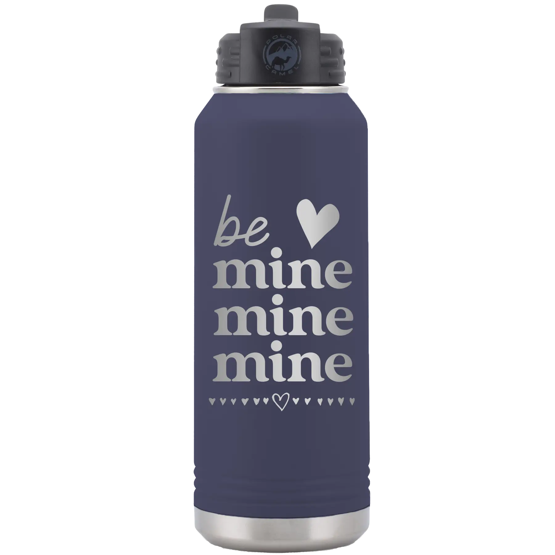 Be Mine Mine Mine 32 oz Water Bottle | Navy