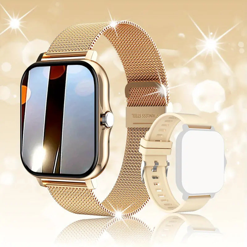 Women Waterproof Smart Watch Bluetooth Heart Rate Fitness Tracker Luxury