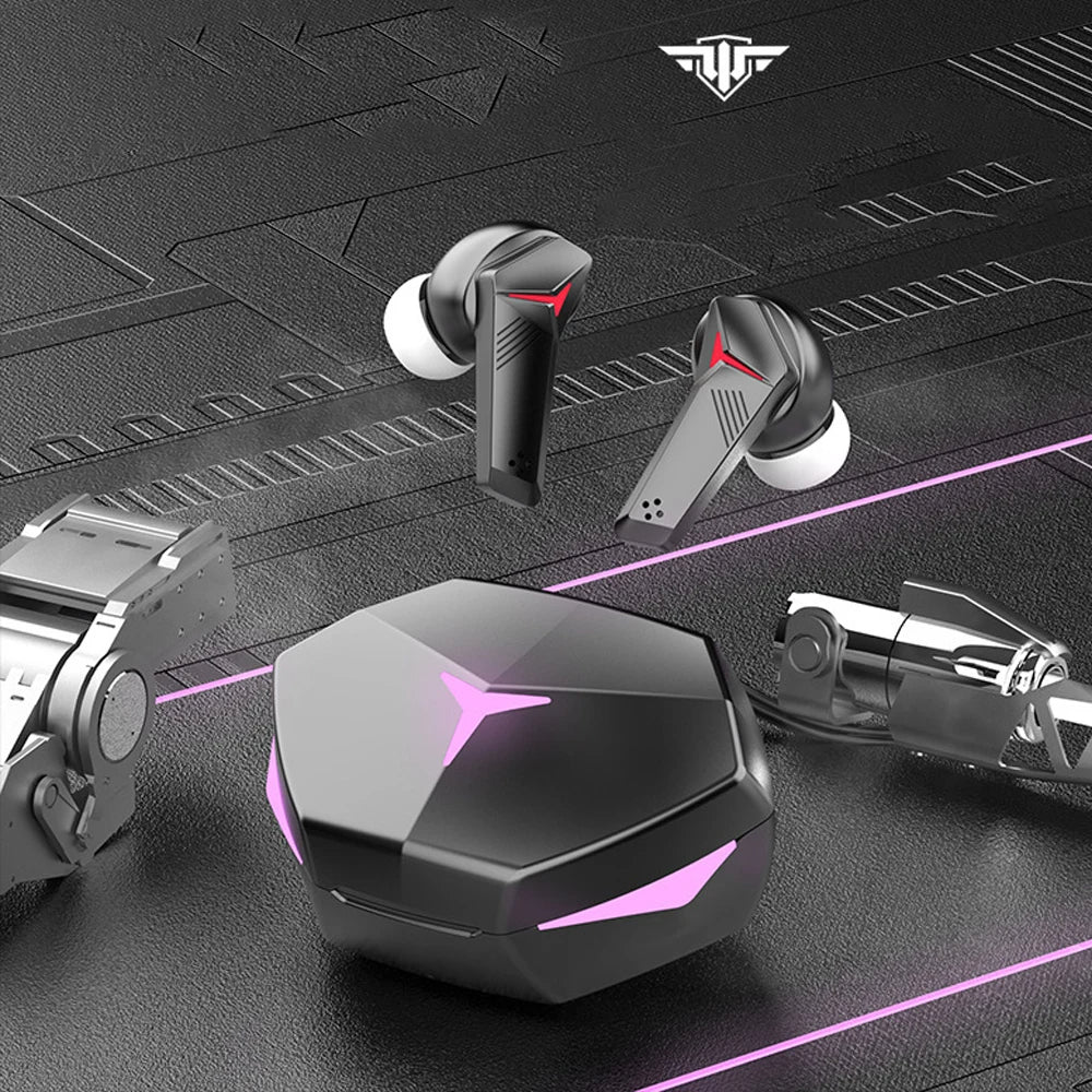 Wireless Earbuds Bluetooth 5.2 Bass Gaming Headphones with Mic