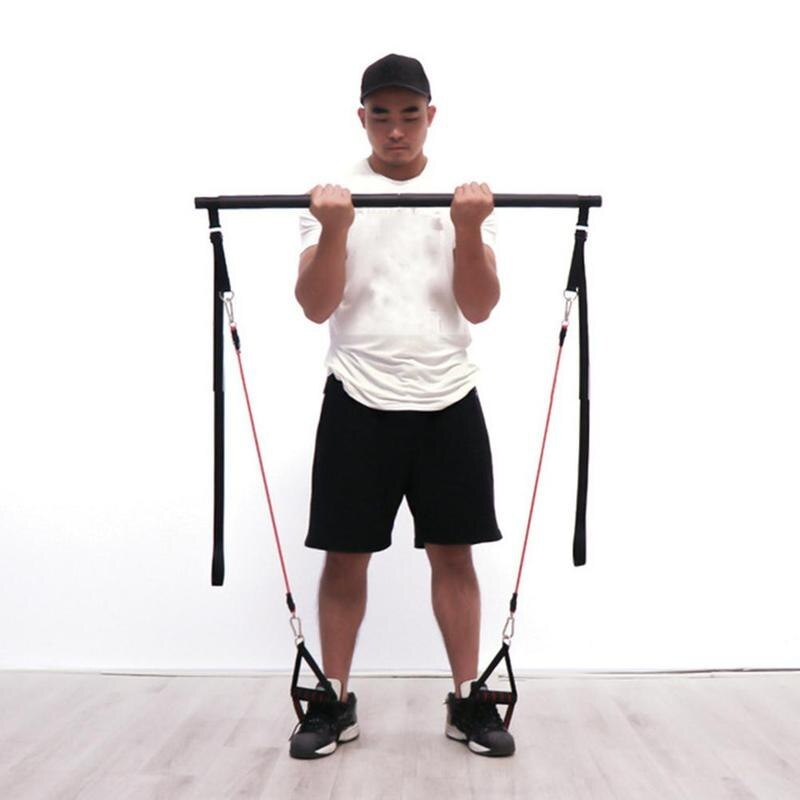Pilates Bar Kit Resistance Bands Portable Home Gym Workout Set
