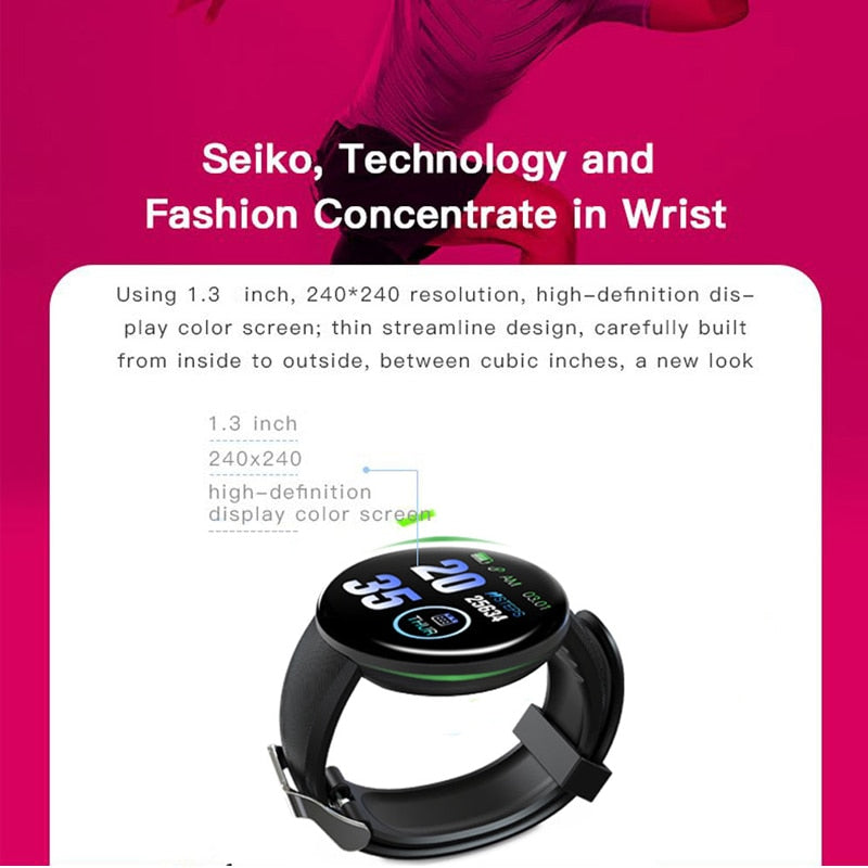 Bluetooth Smart Watch Waterproof Sport Tracker for Android iOS