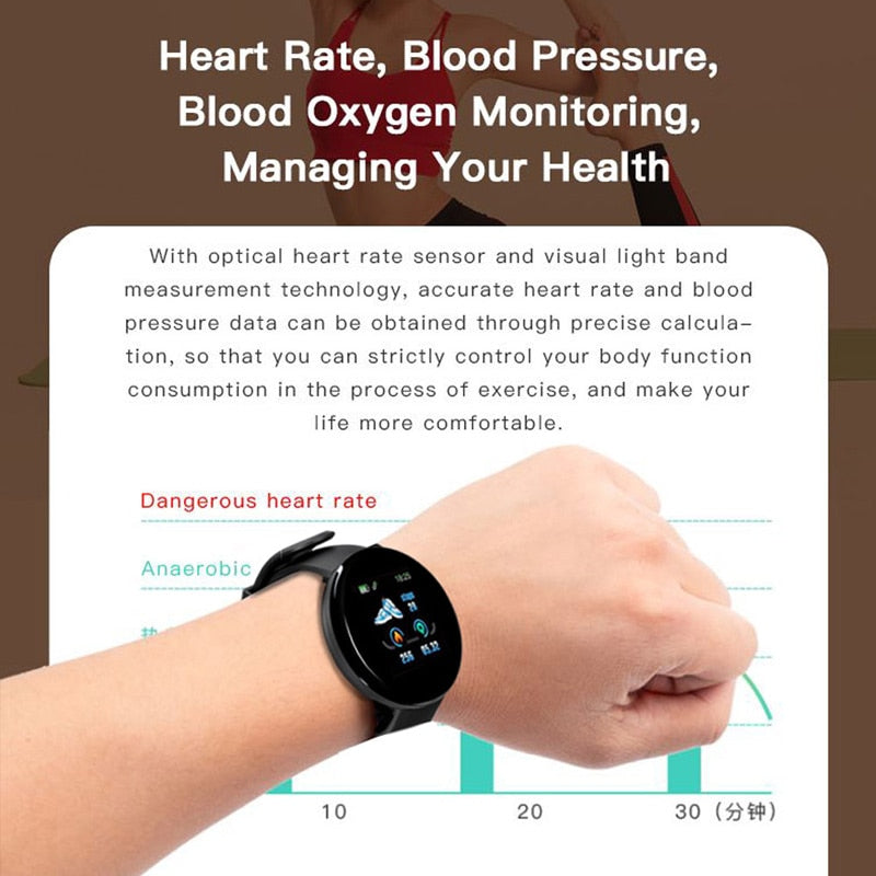 Bluetooth Smart Watch Waterproof Sport Tracker for Android iOS