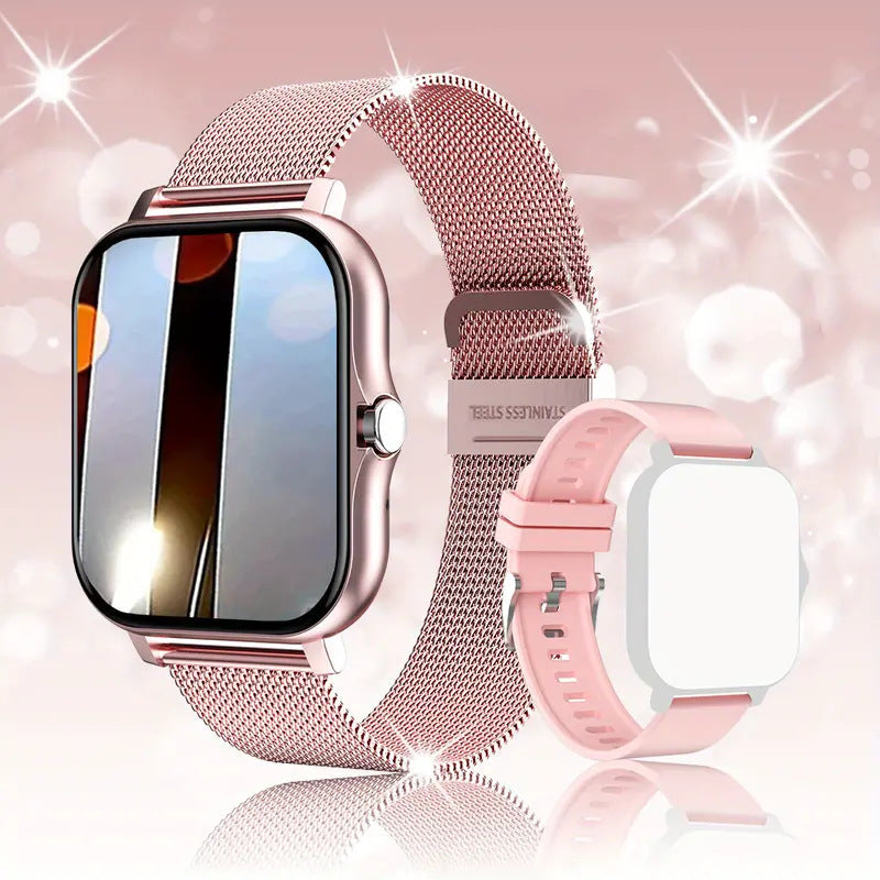 Women Waterproof Smart Watch Bluetooth Heart Rate Fitness Tracker Luxury