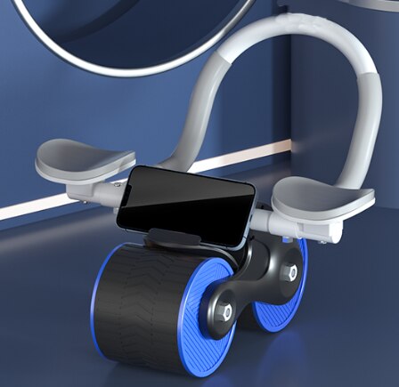 2 Wheel Ab Roller Automatic Rebound Elbow Support Core Trainer