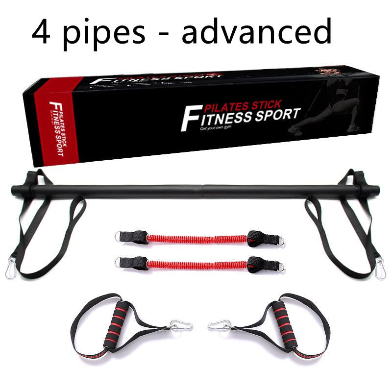 Pilates Bar Kit Resistance Bands Portable Home Gym Workout Set
