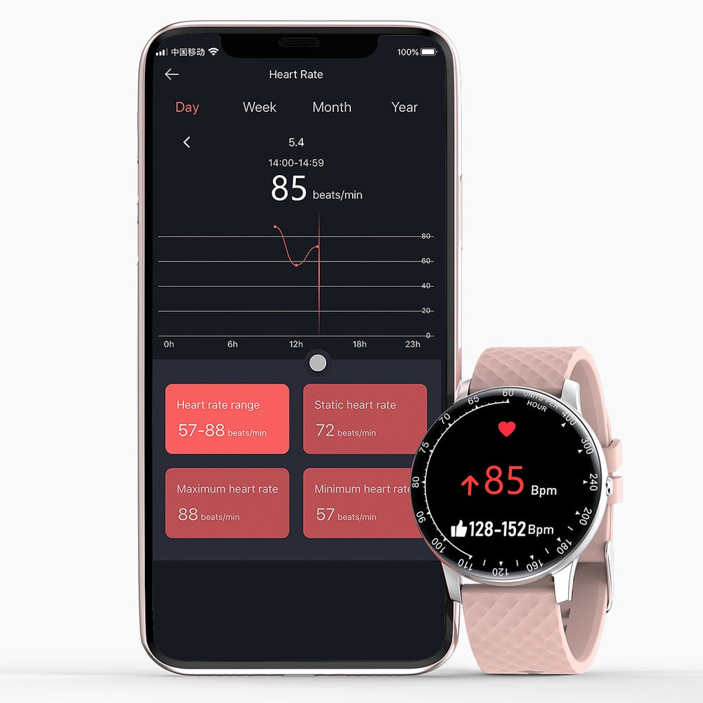 Smart Watch Fitness Tracker Heart Rate Blood Pressure Monitor Wearable