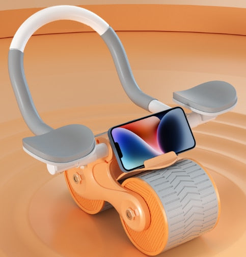 2 Wheel Ab Roller Automatic Rebound Elbow Support Core Trainer