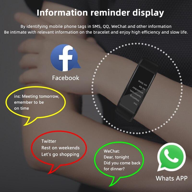 Smart Watch Fitness Tracker Heart Rate Blood Pressure Unisex Sport