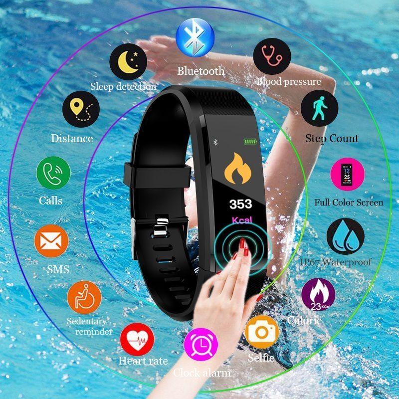 Smart Watch Heart Rate Blood Pressure Fitness Tracker Sport Unisex
