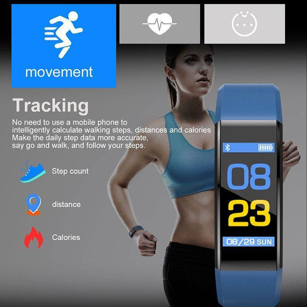 Smart Watch Heart Rate Blood Pressure Fitness Tracker Sport Unisex