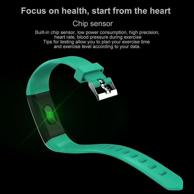 Smart Watch Fitness Tracker Heart Rate Blood Pressure Unisex Sport