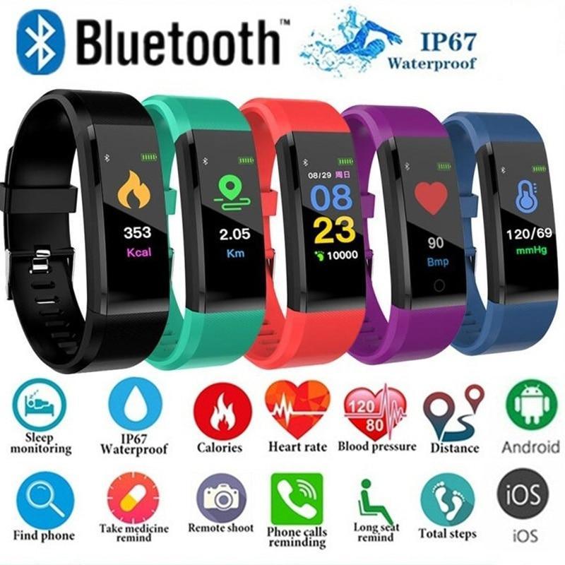 Smart Watch Heart Rate Blood Pressure Fitness Tracker Sport Unisex