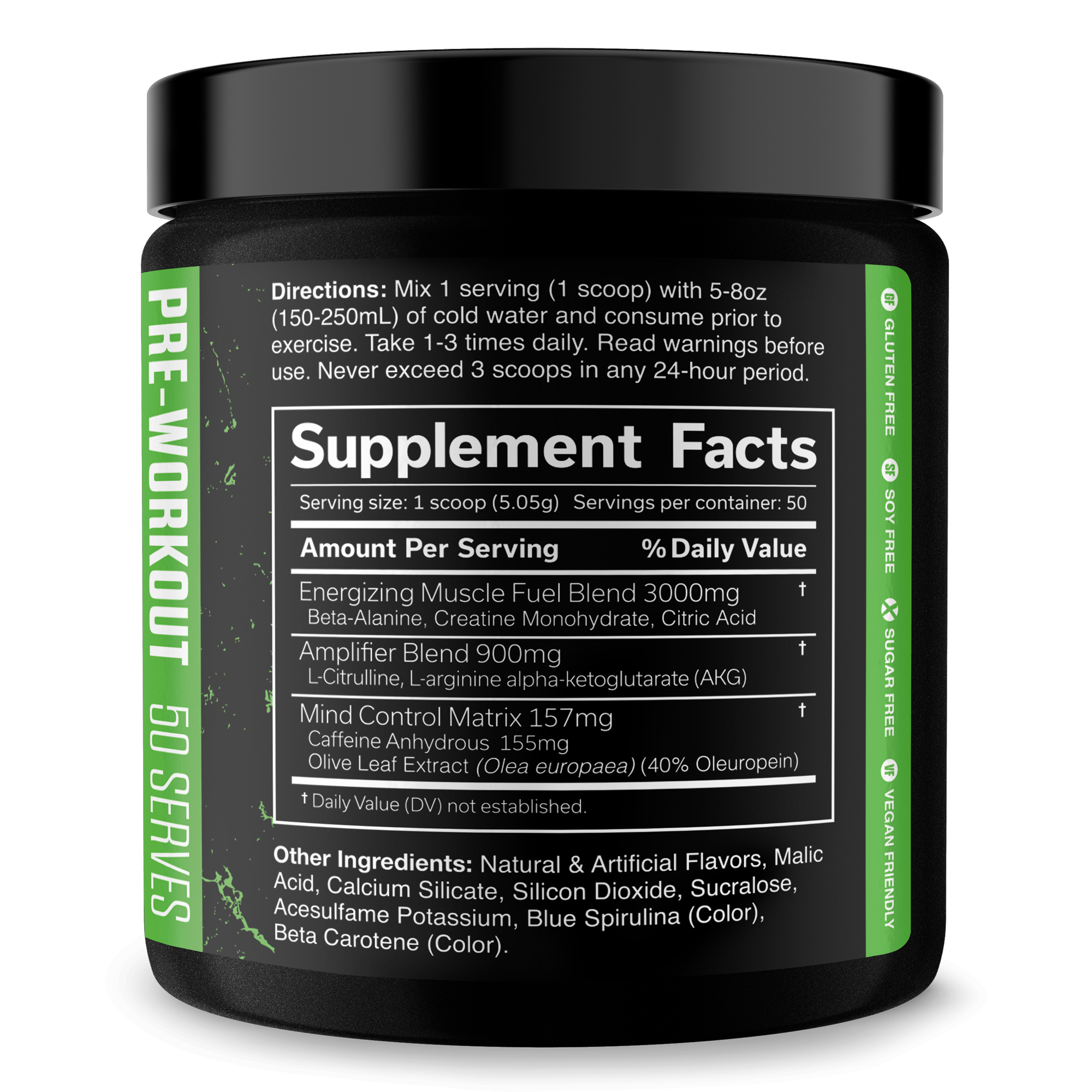 The Curse Pre-Workout Energy Focus Strength Training Supplement Powder
