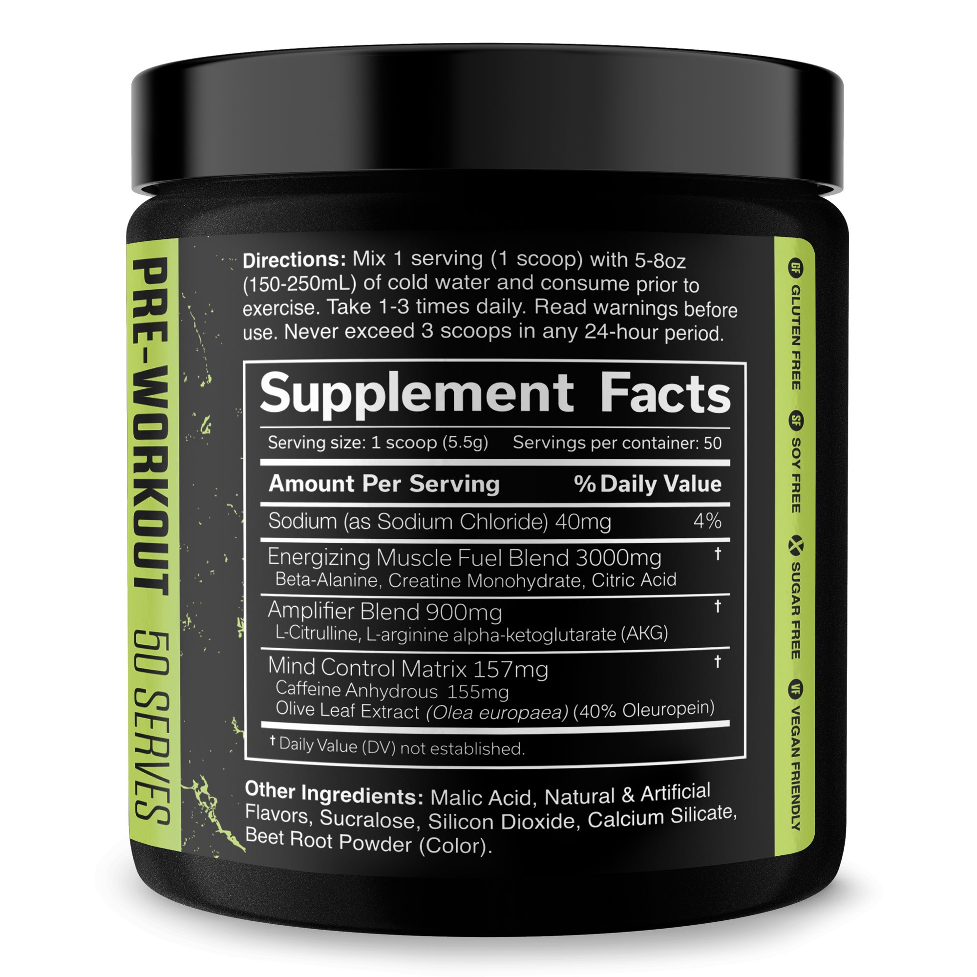 The Curse Pre-Workout Energy Focus Strength Training Supplement Powder