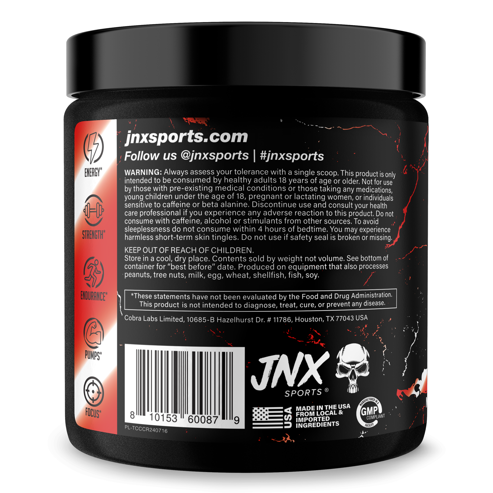The Curse Pre-Workout Energy Focus Strength Training Supplement Powder