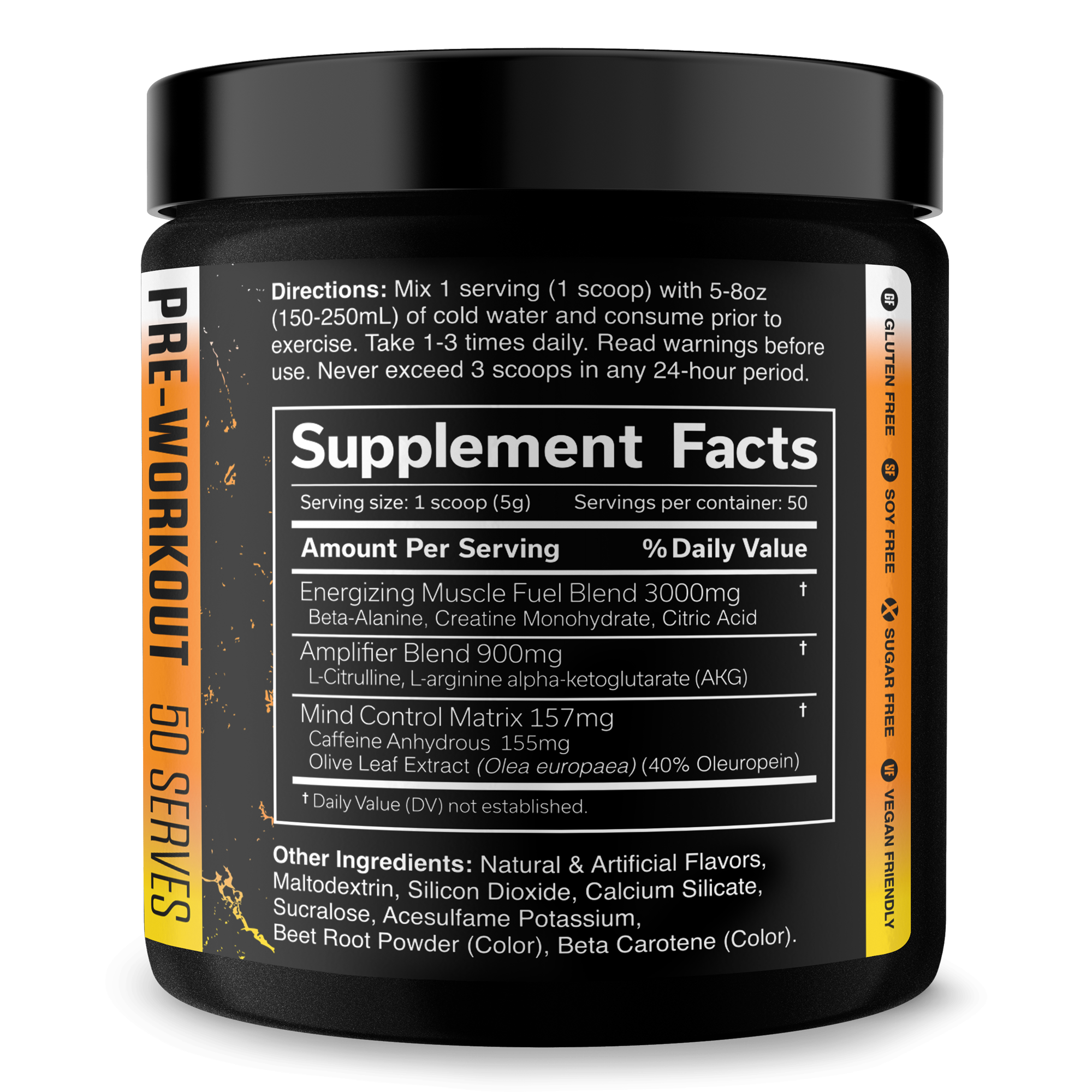The Curse Pre-Workout Energy Focus Strength Training Supplement Powder