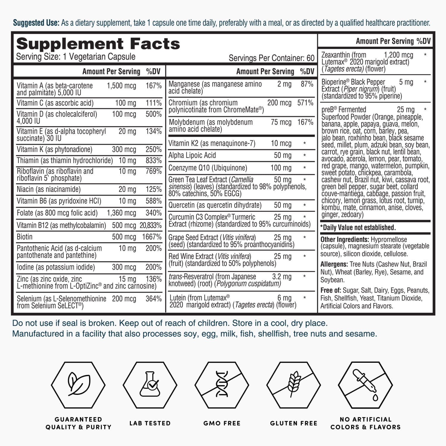 Gold One Daily Multivitamin Complete Daily Nutrition