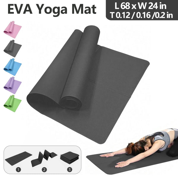 Foldable EVA Yoga Mat Travel Fitness Exercise Mat Eco-Friendly
