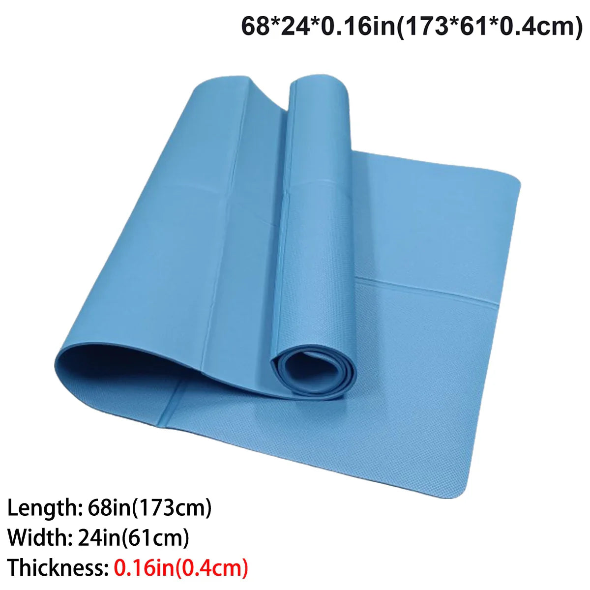 Foldable EVA Yoga Mat Travel Fitness Exercise Mat Eco-Friendly