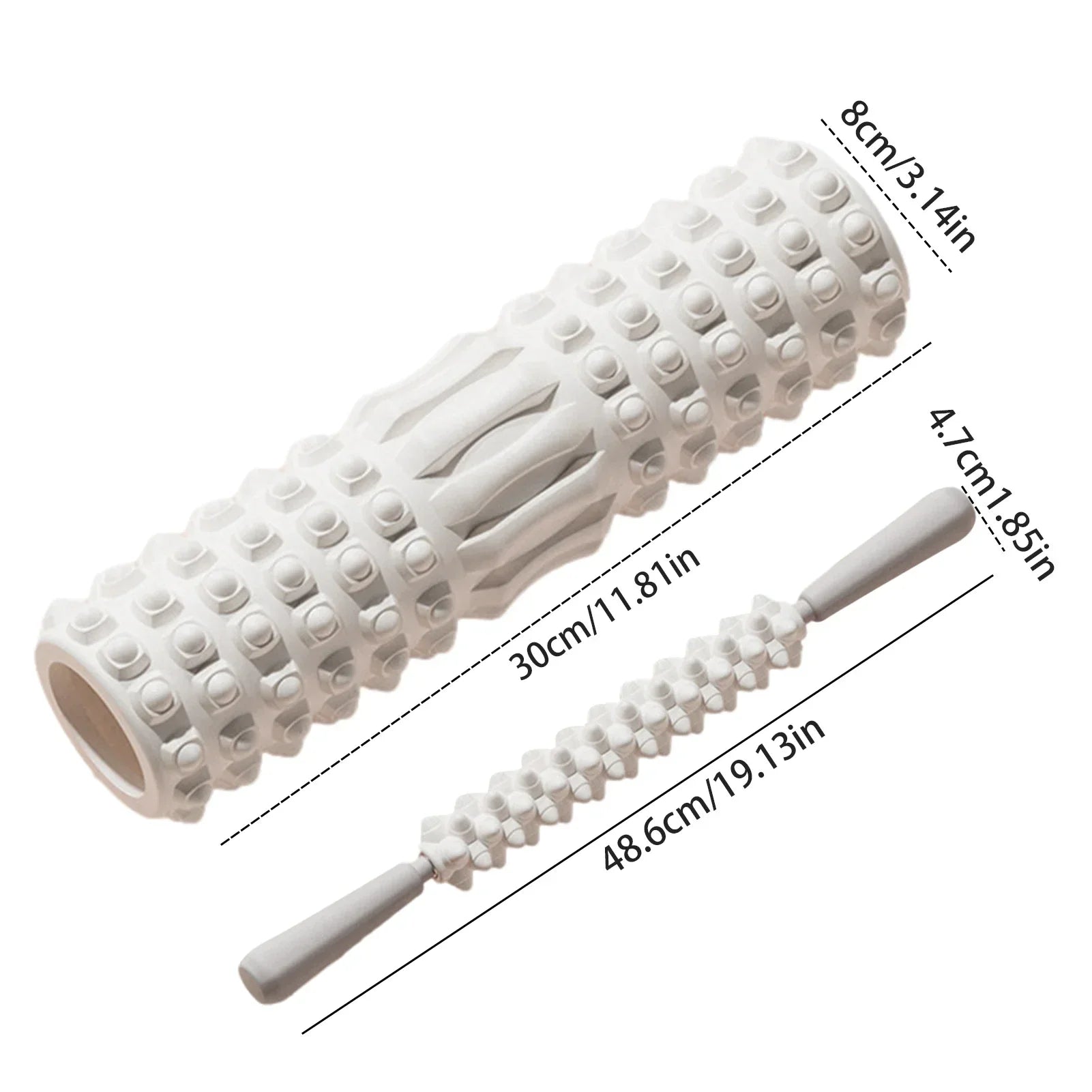 MuscleFlex Foam Roller Stretch Recovery Massage Fitness Training Tool