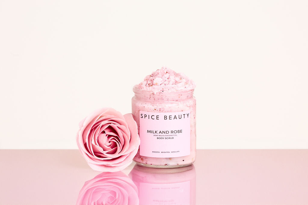 Milk and Rose Body Scrub Exfoliating Skin Care Treatment