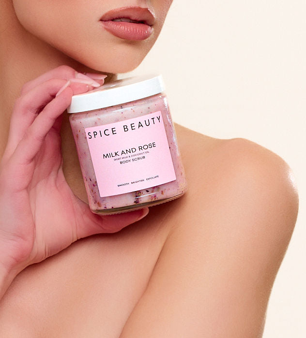Milk and Rose Body Scrub Exfoliating Skin Care Treatment