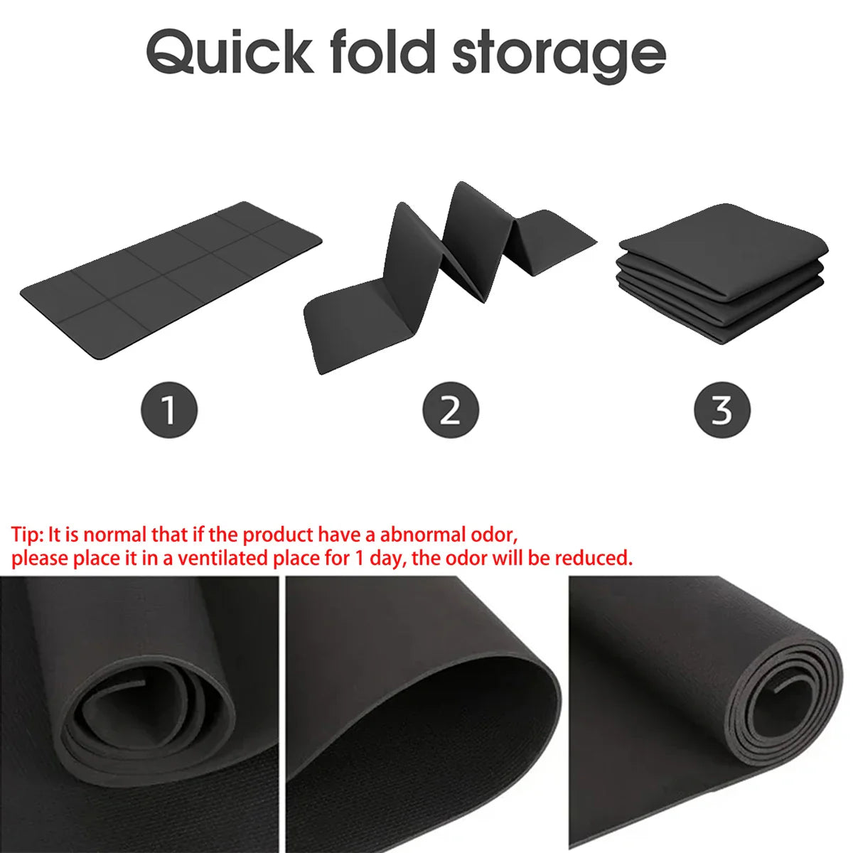 Foldable EVA Yoga Mat Travel Fitness Exercise Mat Eco-Friendly