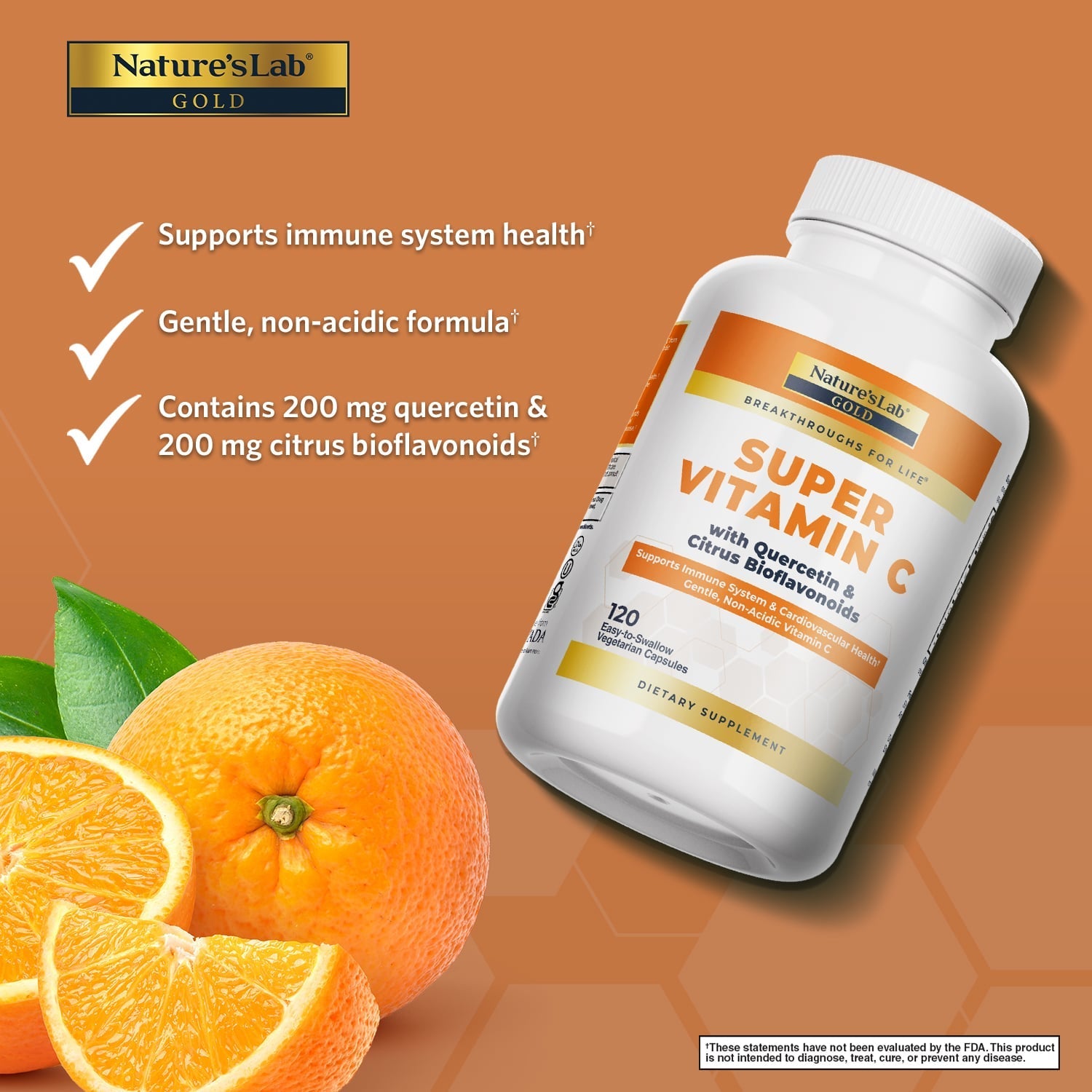 Gold Vitamin C 1000mg 120 Capsules Supplement