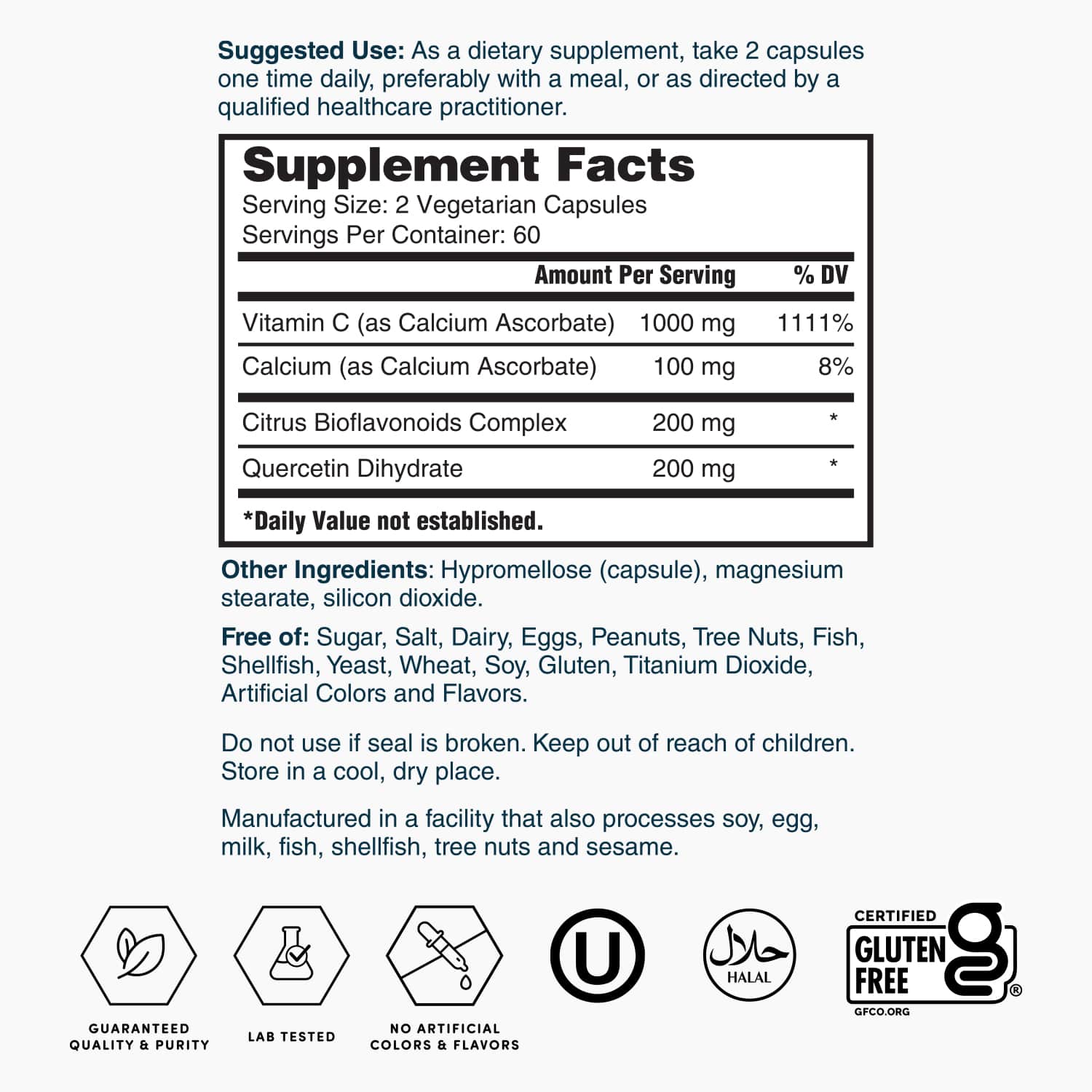 Gold Vitamin C 1000mg 120 Capsules Supplement