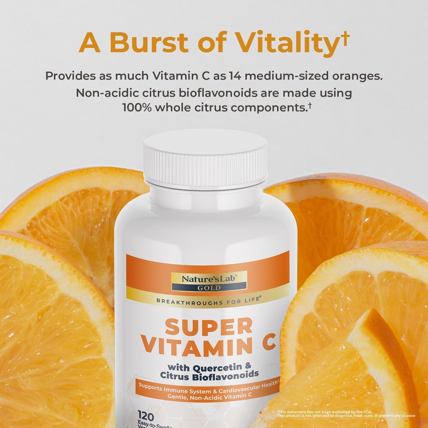 Gold Vitamin C 1000mg 120 Capsules Supplement