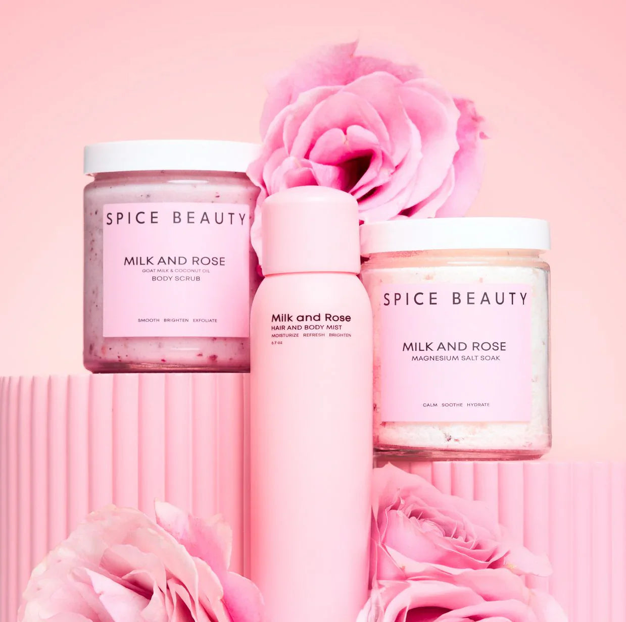 Milk and Rose Body Scrub Exfoliating Skin Care Treatment