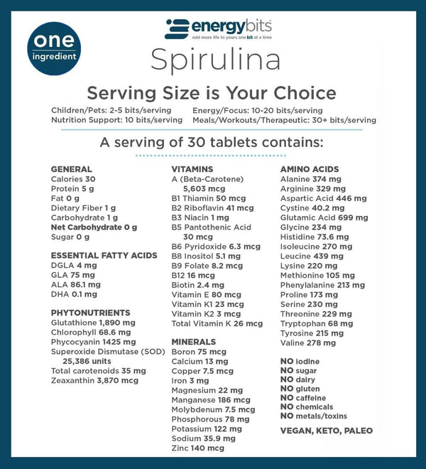 ENERGYbits® Spirulina | Large Bag
