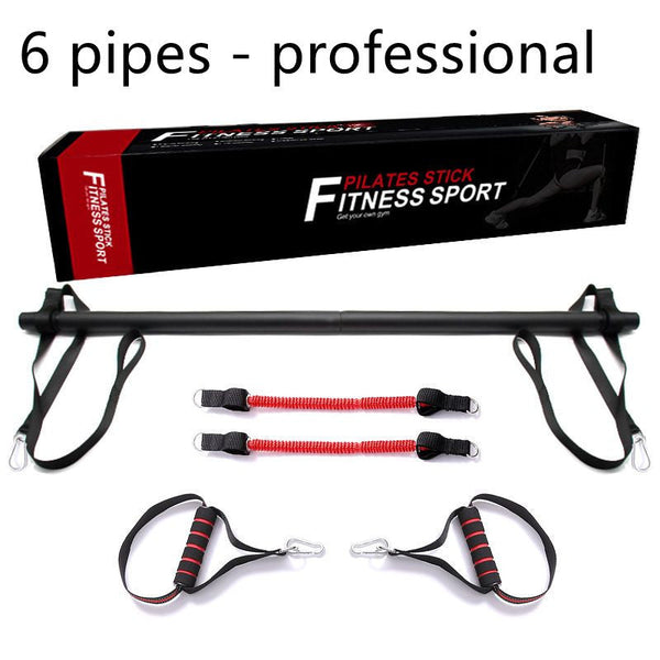 Pilates Bar Kit Resistance Bands Portable Home Gym Workout Set