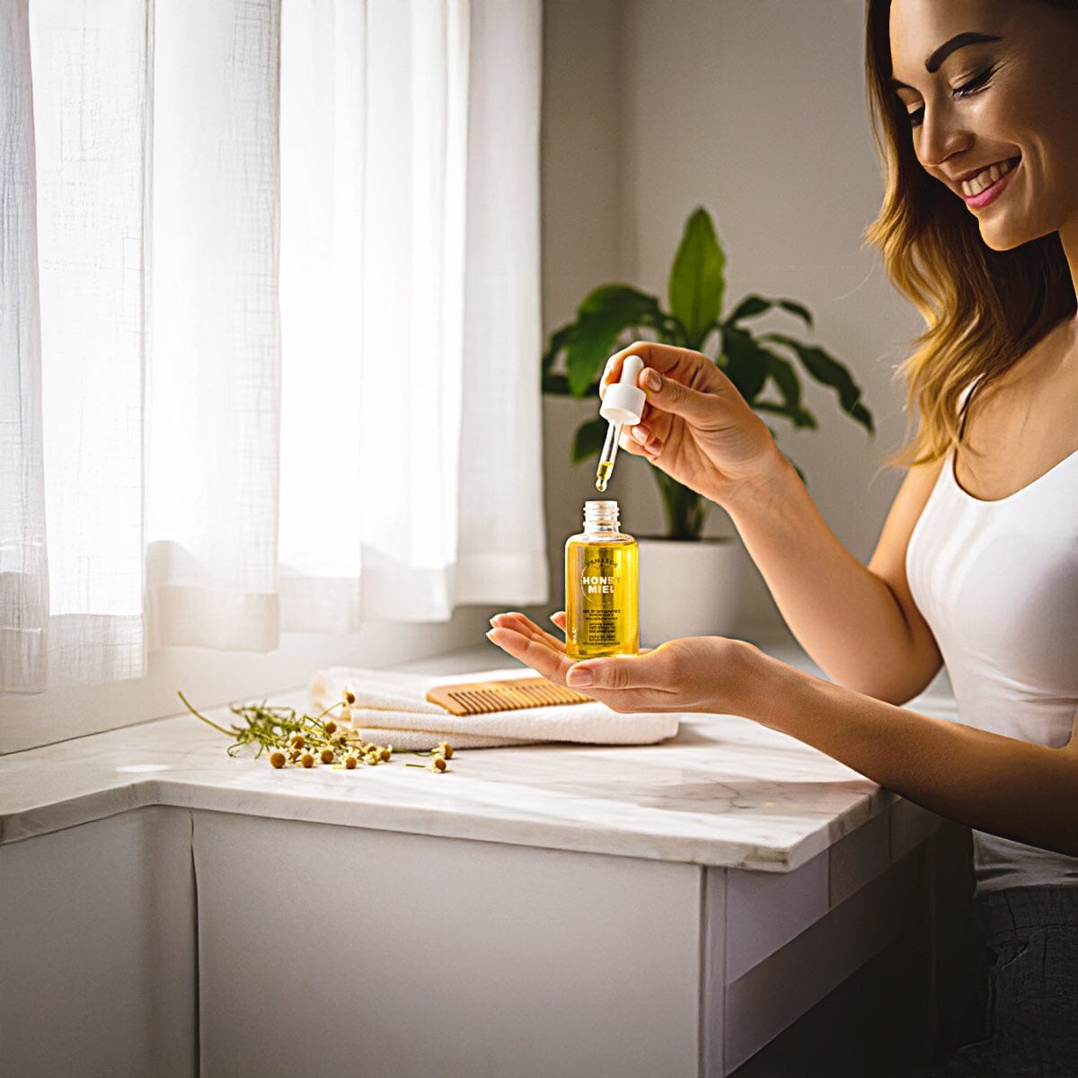 Honey Miel Revitalizing Treatment Oil Nourishing Hair and Skin