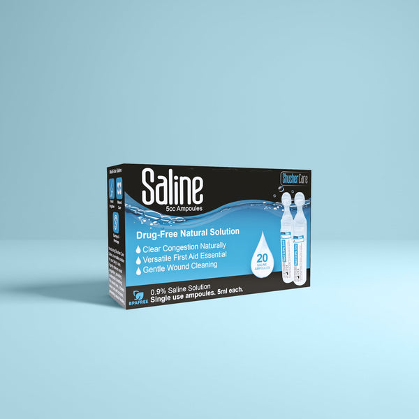 Shusher Care Saline Ampoules Sterile Single Use Nasal Wound Care