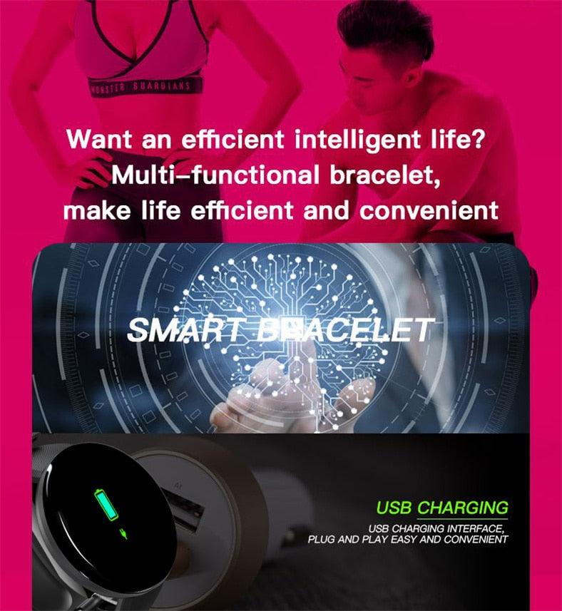 Smart Watch Heart Rate Fitness Tracker Waterproof Touch Screen Wearable