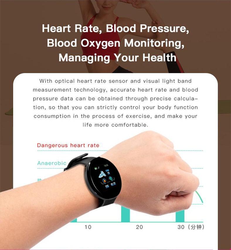 Smart Watch Heart Rate Fitness Tracker Waterproof Touch Screen Wearable
