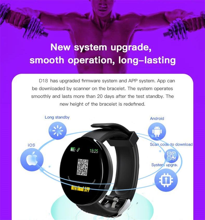 Smart Watch Heart Rate Fitness Tracker Waterproof Touch Screen Wearable