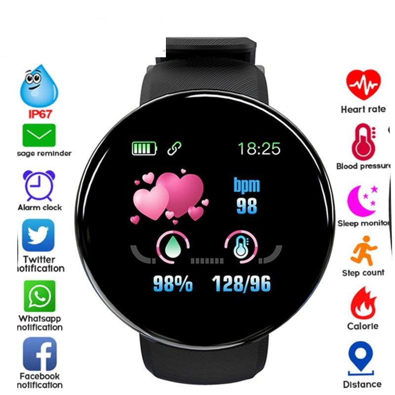 Smart Watch Heart Rate Fitness Tracker Waterproof Touch Screen Wearable