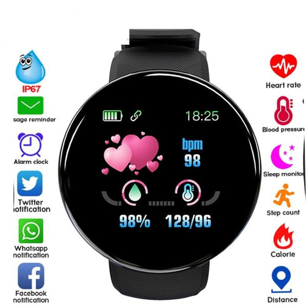Smart Watch Heart Rate Fitness Tracker Waterproof Touch Screen Wearable