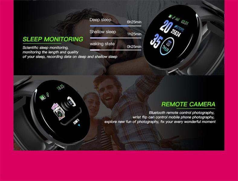 Smart Watch Heart Rate Fitness Tracker Waterproof Touch Screen Wearable