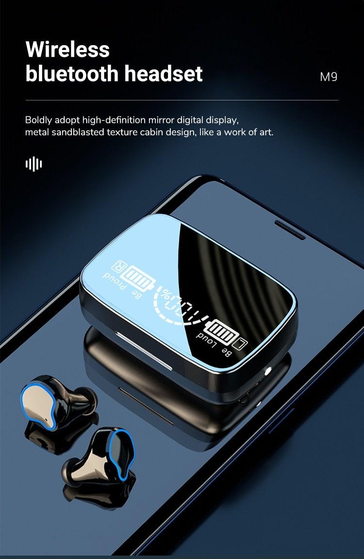 Wireless Bluetooth 5.1 Sports Headphones Waterproof Earbuds with Display